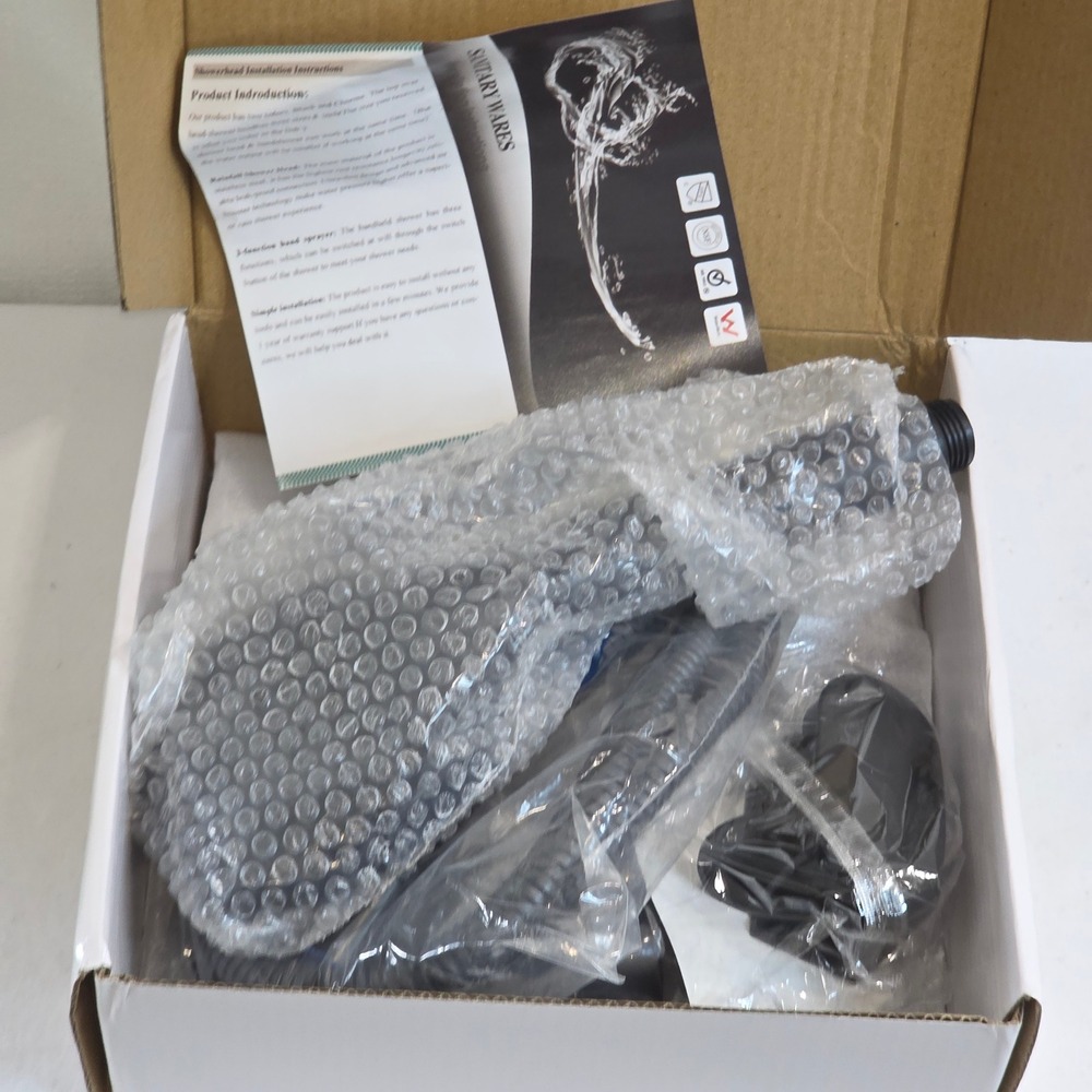Matte Black Handheld Shower Head Set 3-Function Sprayer 150cm Hose